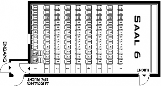 Saal 6 Saalplan