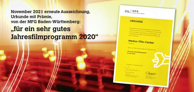 Kinoprogrammpreis für das Jahr 2020