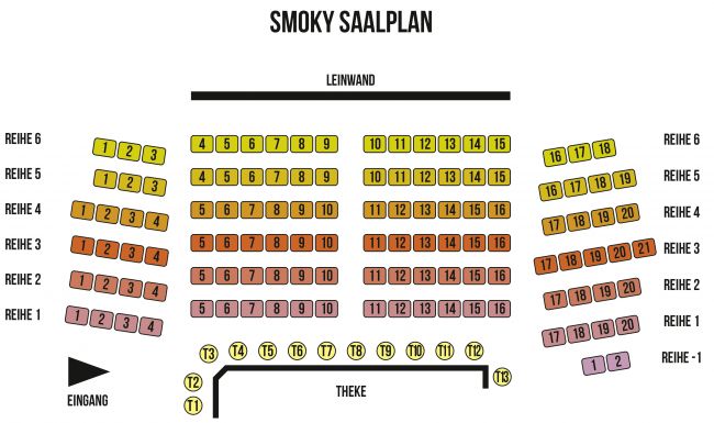 Smok Saalplan mit Sitznummerierung