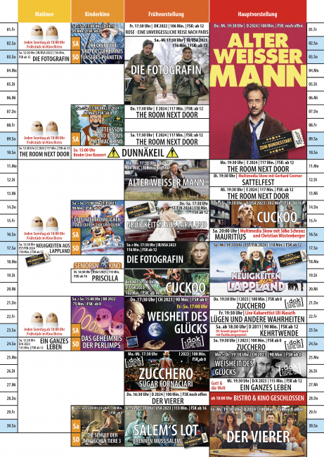November Programmübersicht